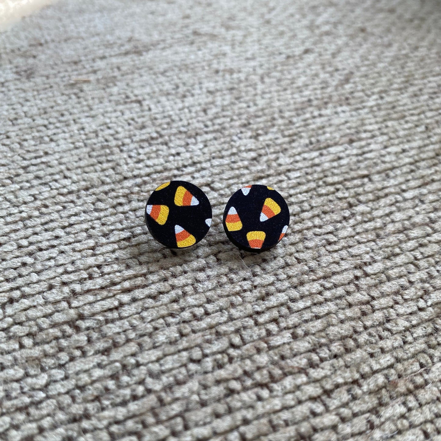 Candy Corn Halloween Earrings