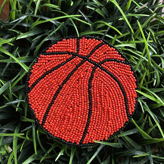 Basketball Coaster - Seed bead Coaster