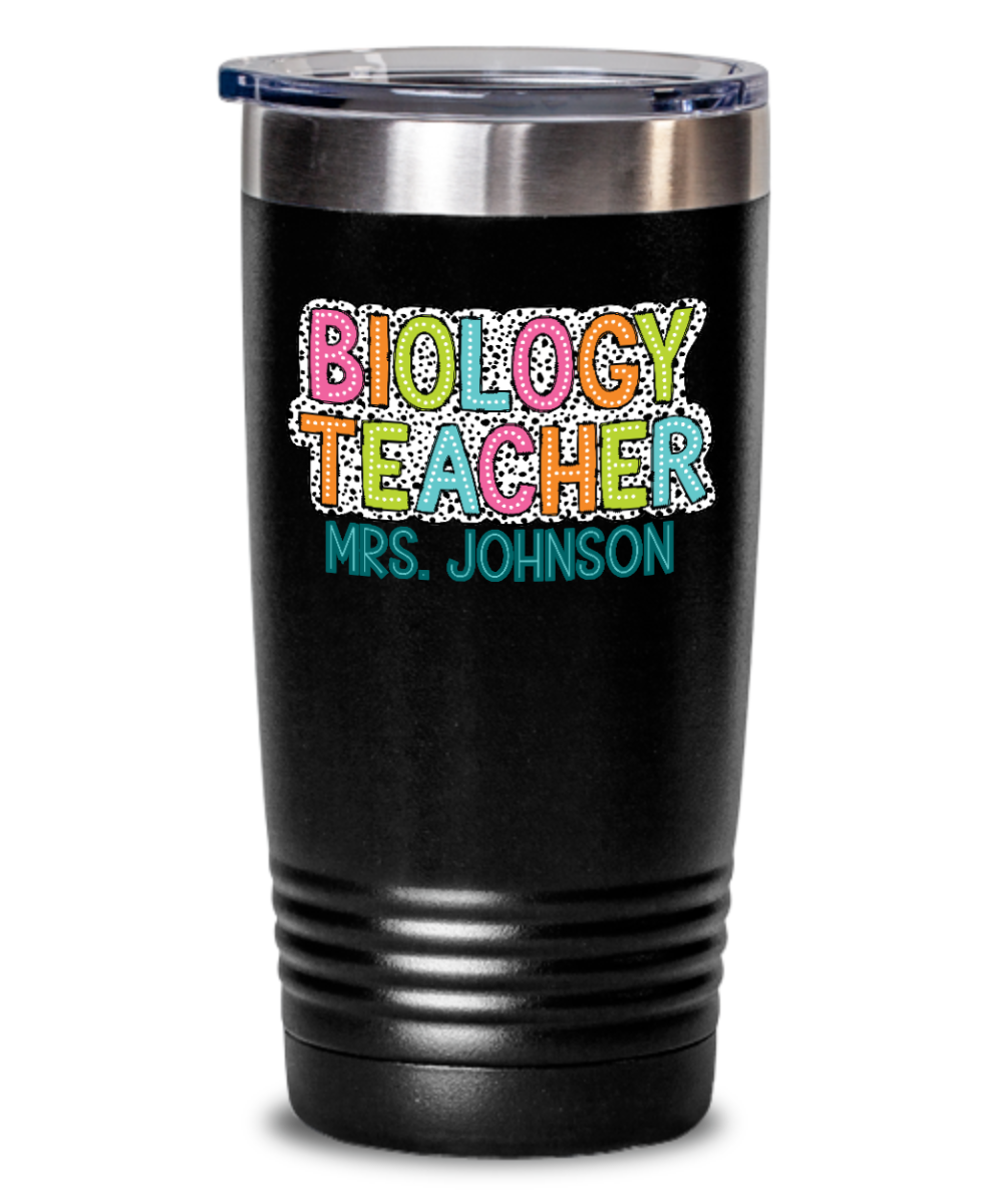 Biology Teacher Dalmatian Tumbler