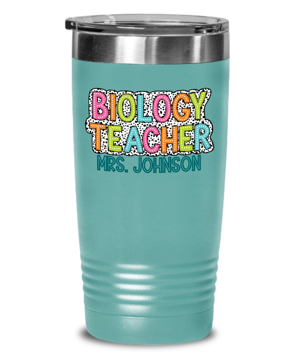 Biology Teacher Dalmatian Tumbler