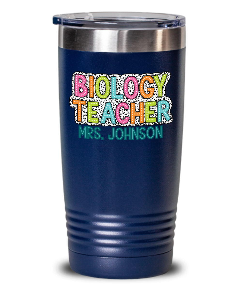 Biology Teacher Dalmatian Tumbler