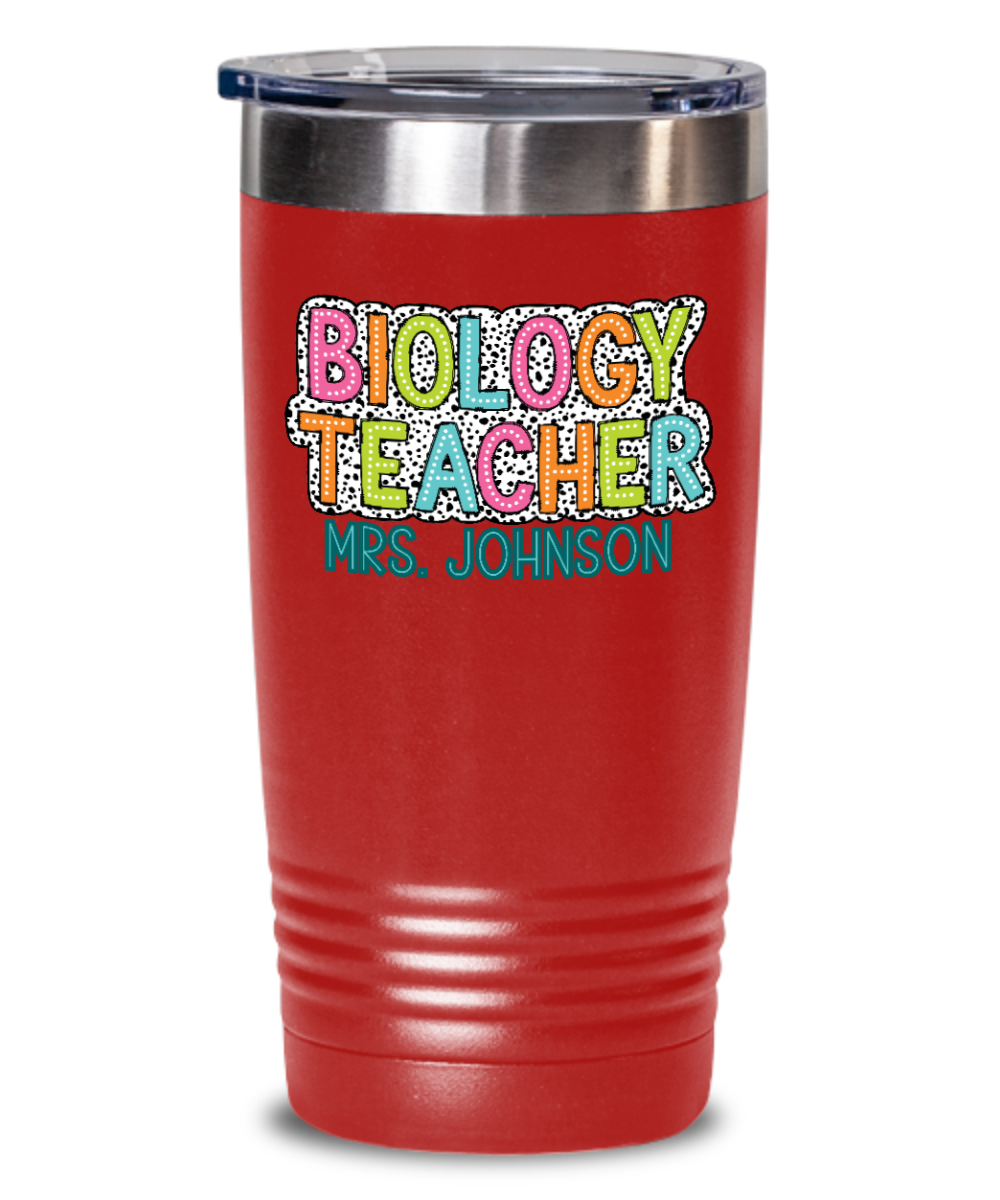 Biology Teacher Dalmatian Tumbler