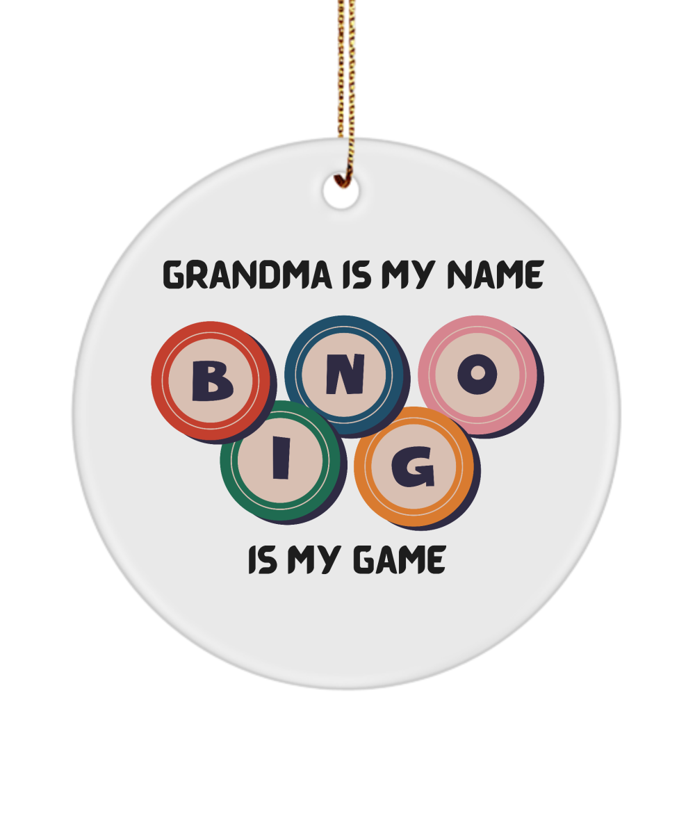 Bingo Ornament for Grandma