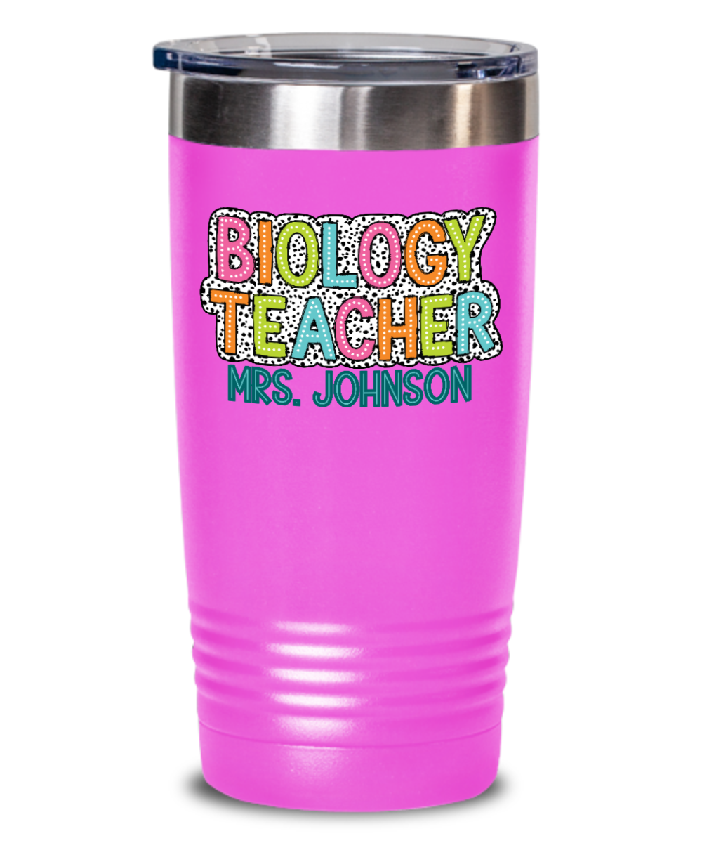 Biology Teacher Dalmatian Tumbler