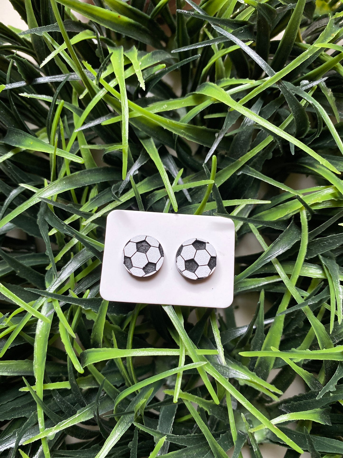 Heart shaped Soccer Stud Earrings