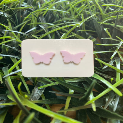 Light Pink Pastel Acrylic Butterfly Earrings