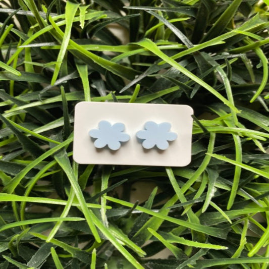 Light Blue Daisy Earrings