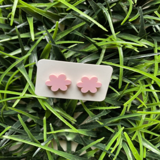 Pink Daisy Earrings