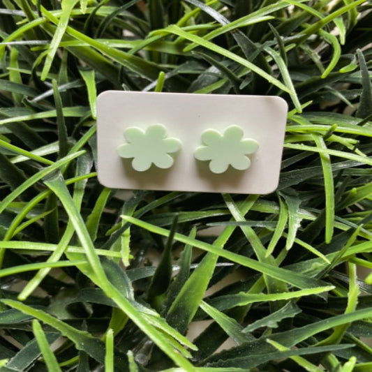 Mint Green Daisy Earrings