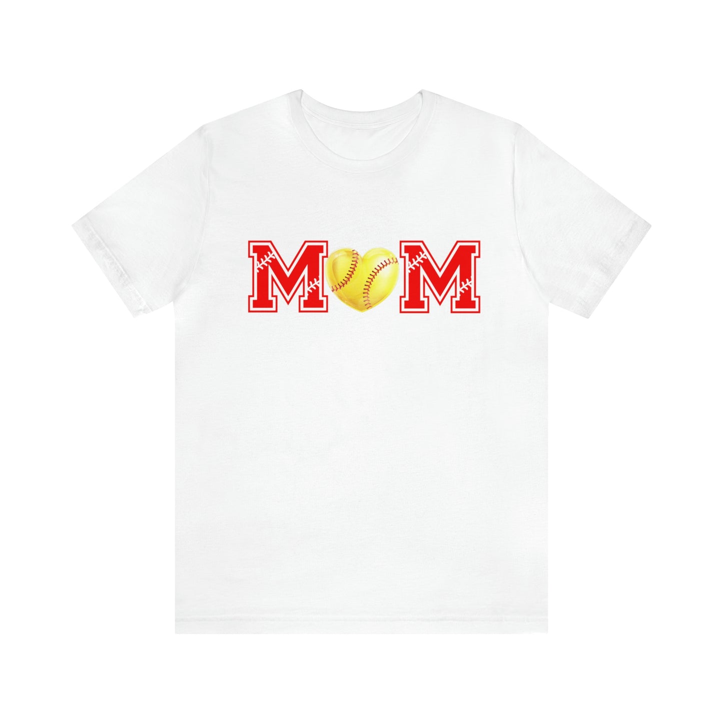 Softball Mom Heart Bella Canvas Tshirt