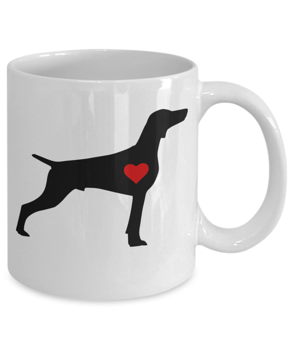 Weimaraner with a heart Mug