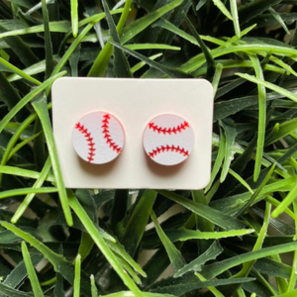 Baseball Stud Earrings