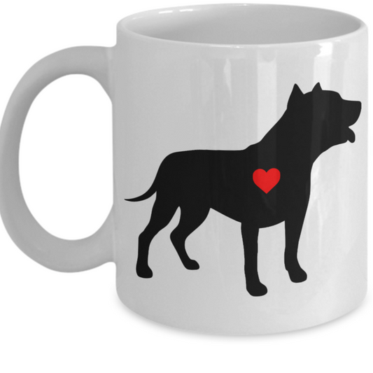 Pitbull with Heart Mug