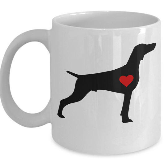 Weimaraner with a heart Mug