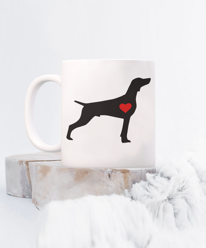 Weimaraner with a heart Mug