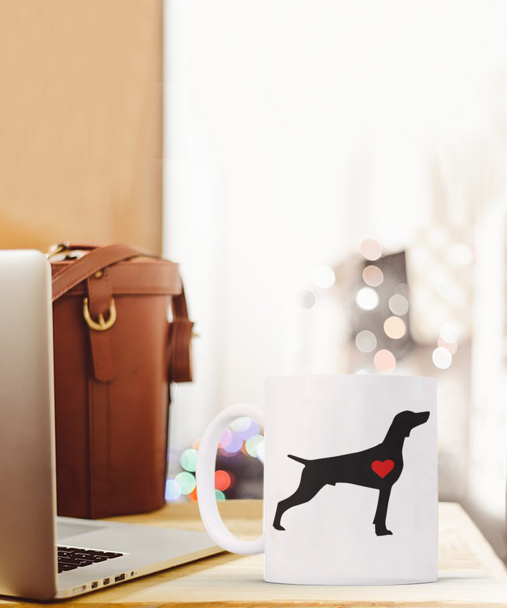 Weimaraner with a heart Mug