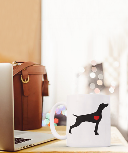 Weimaraner with a heart Mug