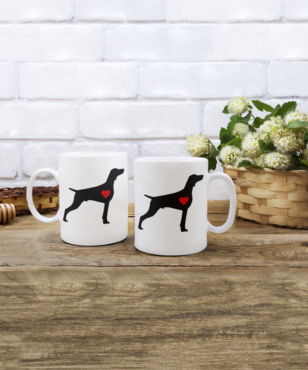 Weimaraner with a heart Mug